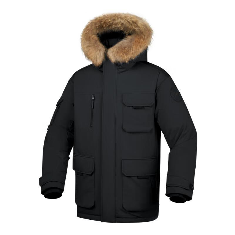 JD Original Imported Extreme Cold 95% Goose down Jacket, Men's And Women's Winter Coat, New Mid-Length Style, Khaki Color, 2XL
