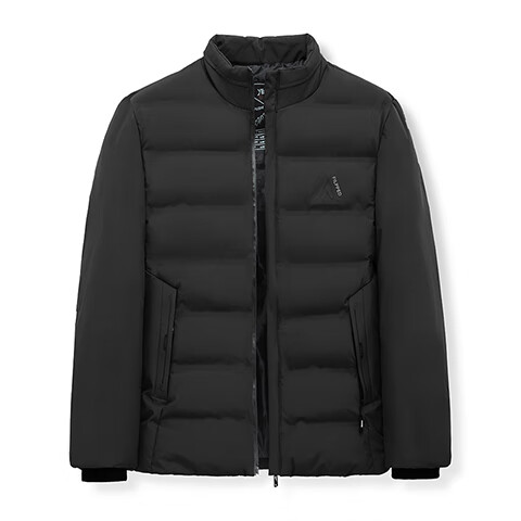 Pierre Cardin Men's Winter Thickened Cotton Jacket Mid-Young Stand Collar Warm Casual Outerwear Black 4XL