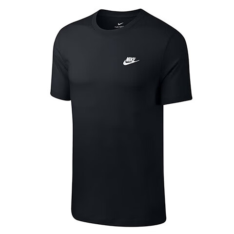 Nike Spring Summer Men's Short Sleeve T-Shirt Pure Cotton Sports Casual Classic Simple AR4999-013 Black XL