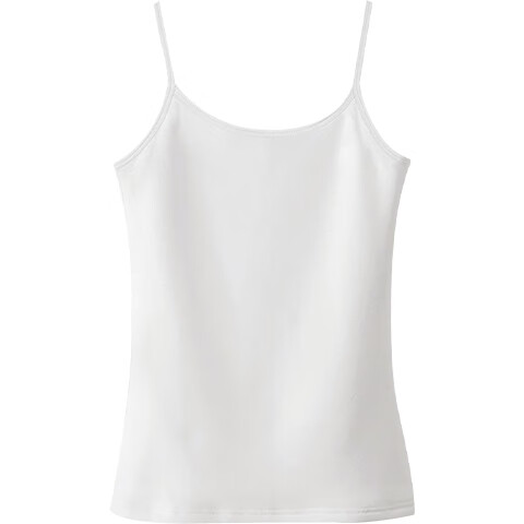 MiiOW Pure Cotton Camisole Tank Top for Women, Inner Or Outer Wear, Sleeveless Vest, Beautiful Back Undershirt, White, XL