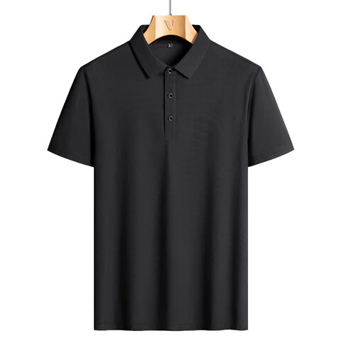 Dibinze Large Size Ice Silk Short-Sleeve Polo Shirt for Men, Summer Thin Style, Plus Size Loose Fit, Turn-Down Collar T-Shirt, Peacock Blue, 3XL