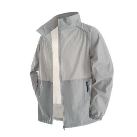 FIRS Men's Summer UV Protection Lightweight Outdoor Casual Breathable Skin Jacket Dark Gray 3XL