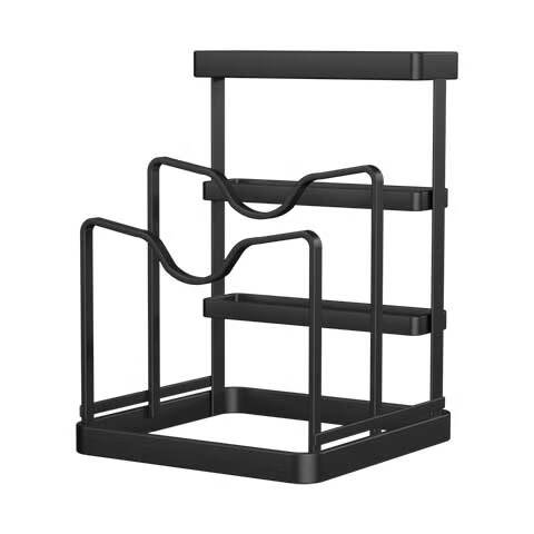 JD Original Black Knight Knife Holder Storage Rack Kitchen Organizer Chopping Board Stand [No Installation Required]