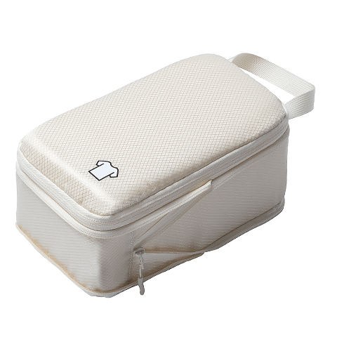 Samfolk Travel Storage Bag, Luggage Compressed Clothing Organizer, Packing Cubes for Business Trips And Vacations, Sock Storage, White Small Size
