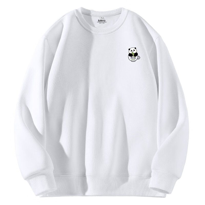 Baleno Ins Style Heavyweight Hoodie Men Autumn White Simple Loose Fit Large Size Crewneck Pullover Basic Trendy Sweatshirt