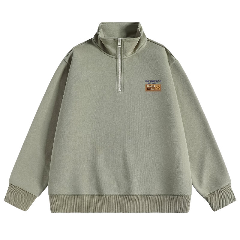Baleno American-Style Sweatshirt, Spring And Autumn Style, Soft And Skin-Friendly, Half-Zip Stand-Collar Jacket for Men, 2025 New Sports Casual Top