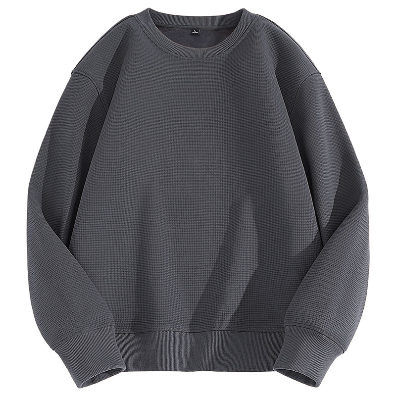 Baleno Men's Winter Waffle Fleece Lined Crewneck Sweatshirt Loose Casual Thick Warm Sports Jacket