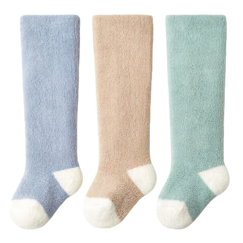 Modal Baby Long Tube Socks Autumn and Winter Thickened Fleece Cotton 100% Newborn Baby Long Socks 0-12 Months