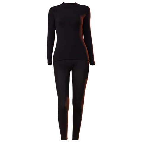 Ordifen [Cashmere Silk Mid-Neck Set] Anti-Mite, Anti-Static, Antibacterial, Warm Underwear for Men, Winter And Autumn Clothing And Pants, Black, 3XL