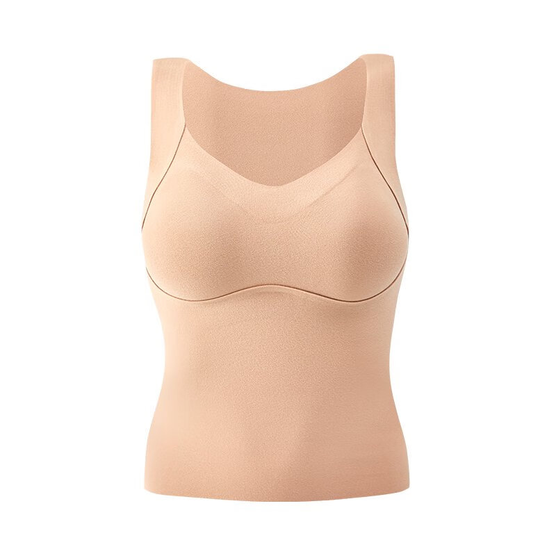Urban Beauty Women's Thermal Camisole with Built-in Padded Bra, Fleece-Lined Seamless Autumn Winter Base Layer