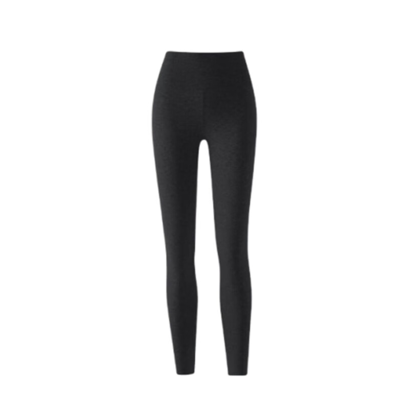Caiyue Women's High-Waist Slimming Cotton Leggings, Vertical Striped Cotton Outerwear Pants, Tummy Control, Ankle-Length, Warm Skinny Pants