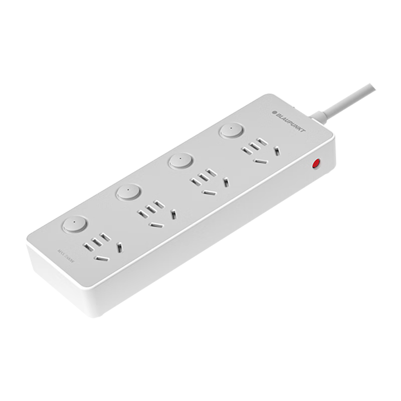 BLAUPUNKT Power Strip/Extension Cord/Socket Board/Power Board/New National Standard Overload Protection 4 Outlets with Individual Switches 3 Meters