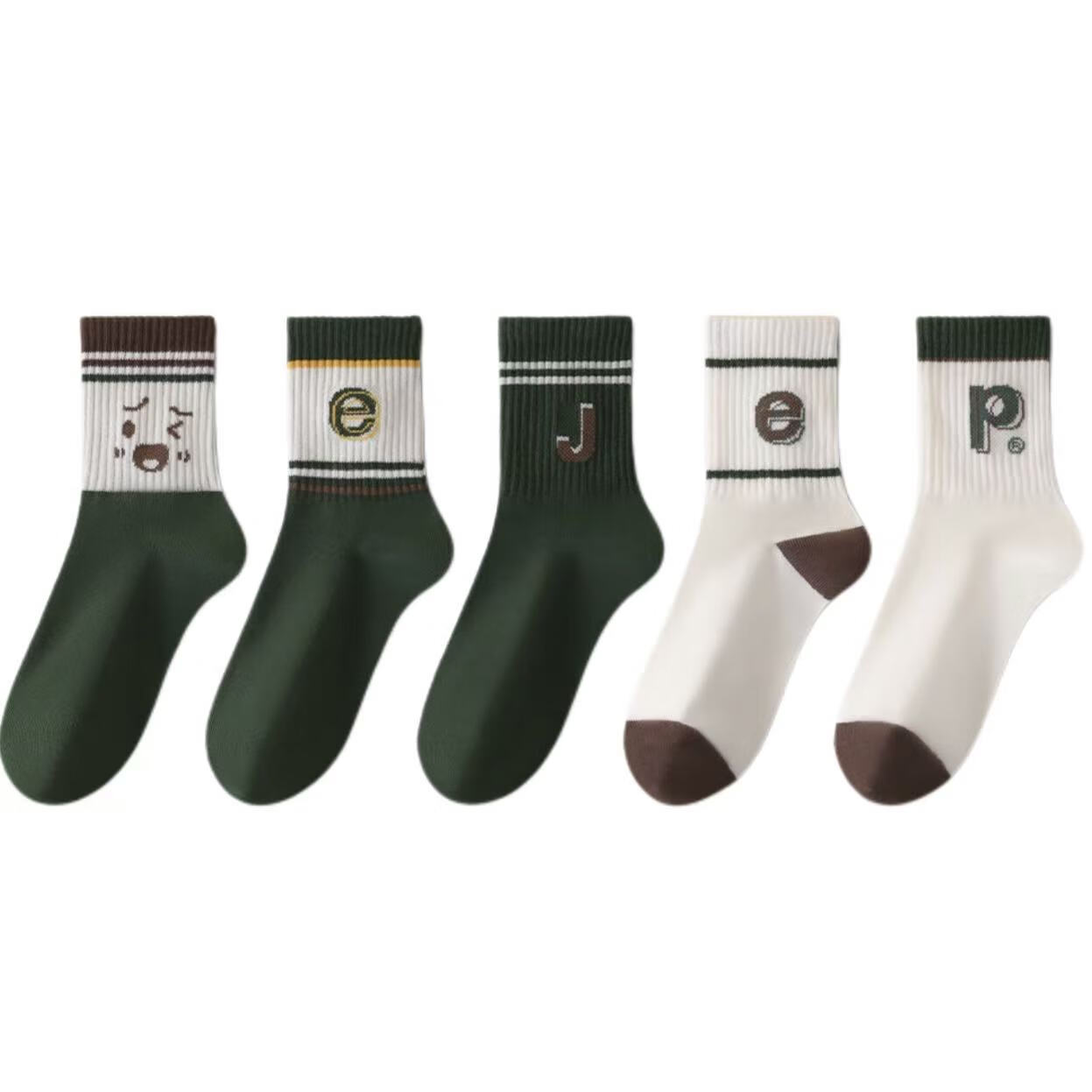 Jeep Kids Boys Winter Thickened 100% Cotton Warm Breathable Antibacterial Odor-Resistant Youth Mid-Calf Socks Age 10