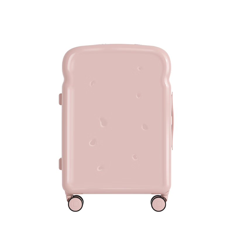 HLA High-Quality Luggage, Large Capacity Suitcase, Trolley Case for Women, Checked Travel Bag, Password Lock Suitcase, Toast Strawberry Color, 24 Inches
