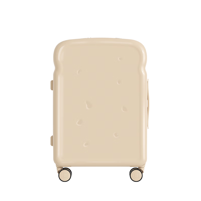 HLA Stylish Large-Capacity Suitcase with Wheels for Women, Travel Luggage with Password Lock, Check-In Trolley Case - Toast Cheese 24 Inch