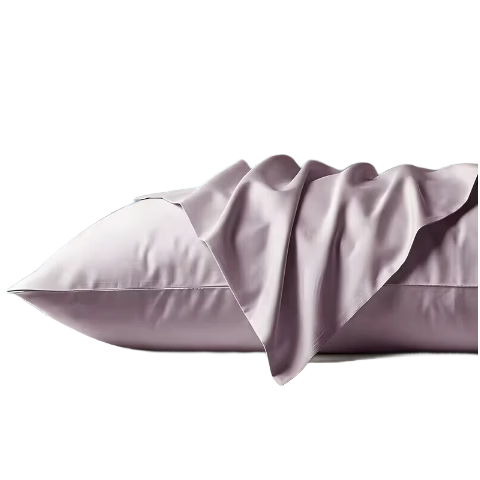 Jiting 60-Count Luxury High-Thread-Count Pure Cotton Pillowcase Pair - Lavender Breeze