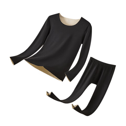 MiiOW 10A Anti-Mite Antibacterial Seamless Women's Thermal Underwear Set, Fleece-Lined Thickened Autumn Top And Bottom, Women's Base Layer Pants