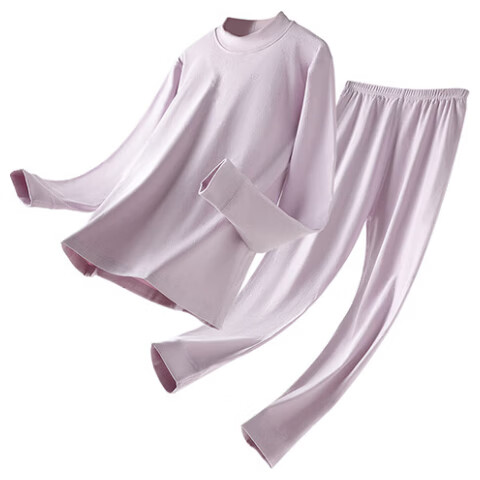 LangSha Girls' Thermal Underwear Set, Children's Autumn Top And Pants, Double-Sided Fleece, Youth And Older Children's Base Layer for Fall And Winter