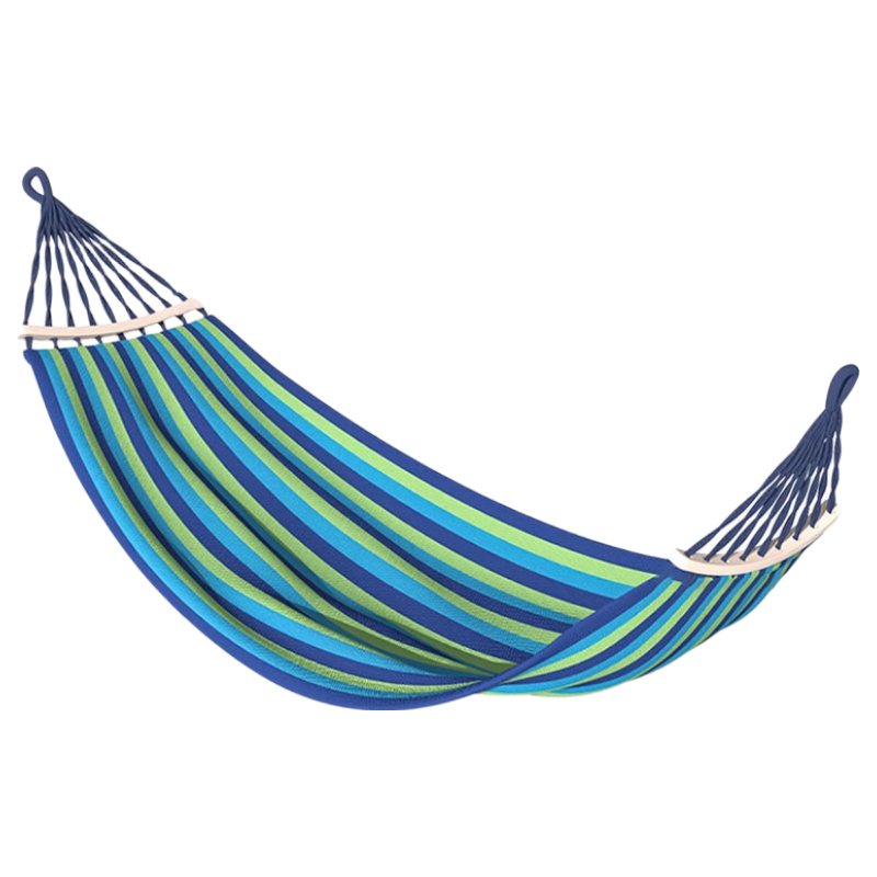 Beyond Wilderness Outdoor Hammock Thickened and Widened Canvas Mosquito-Proof Anti-Tip Camping Red Crescent Swing Single Person