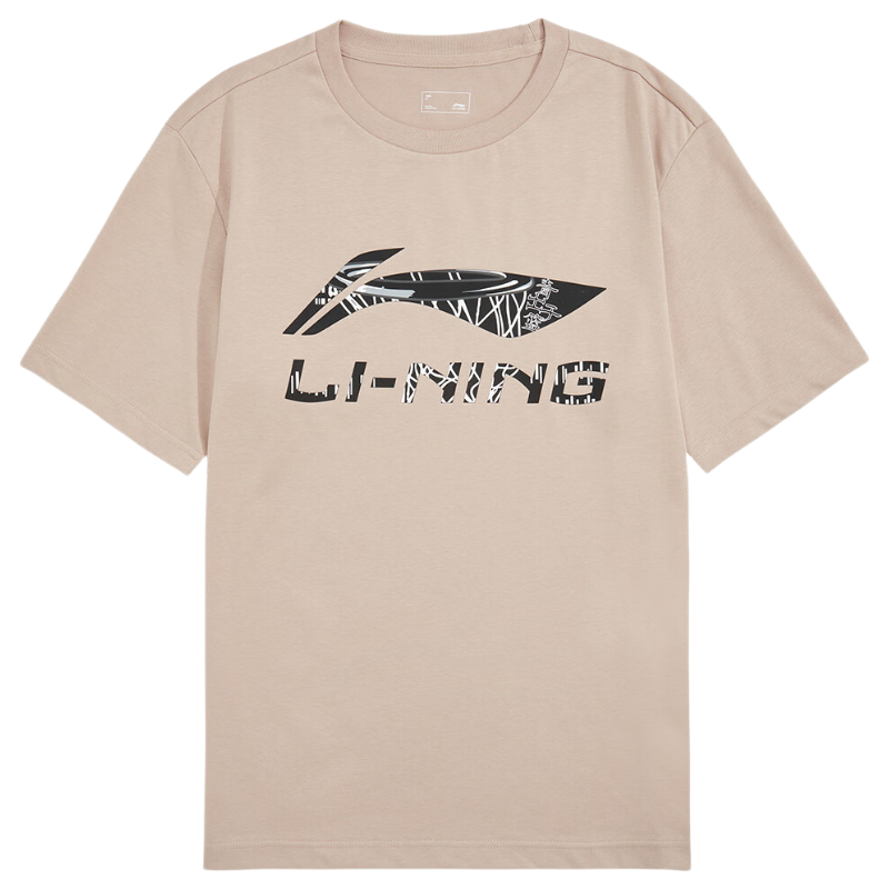 LI-NING Men's Short Sleeve T-Shirt Summer Skin-Friendly Comfortable Breathable Crew Neck Casual Fashion Loose Sports Top