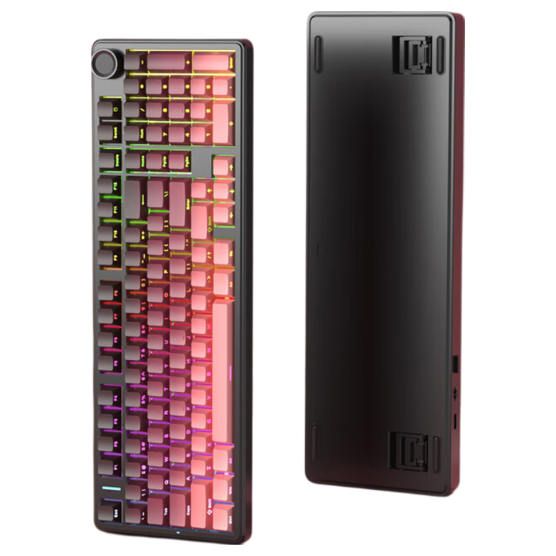 AULA F99Pro Wireless Customizable Mechanical Keyboard Gasket Structure 99-Key Hot-Swappable Wired Bluetooth Tri-Mode Office Gaming BlackBerry Pink Firefly Sky Axis