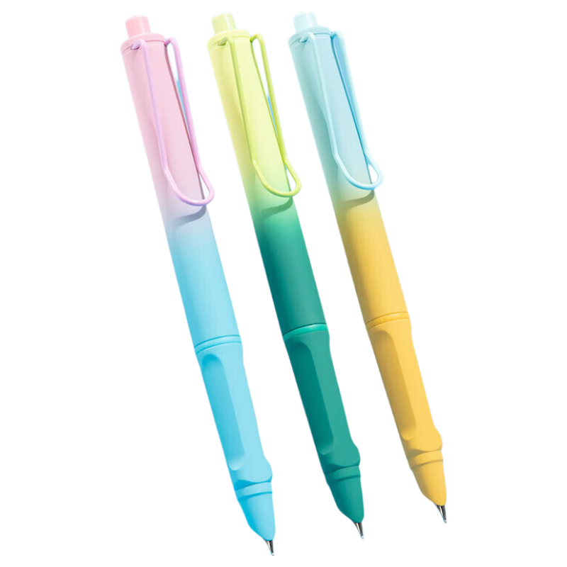 M&G Stationery Click Retractable Erasable Blue Gel Pen Set (1 Pen + Pen Conditioner + 2 Ink Cartridges 3.4mm) Children's Writing Pen HAFP2461 Random Pen Barrel Set