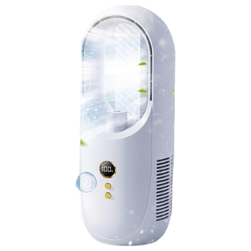 Kewo [Ice Mist Cooling] Desktop Fan Mini Air Conditioner Dormitory Office Ultra-Quiet Home Table Fan Circulating Large Mist Humidifier Bladeless Cooling Device