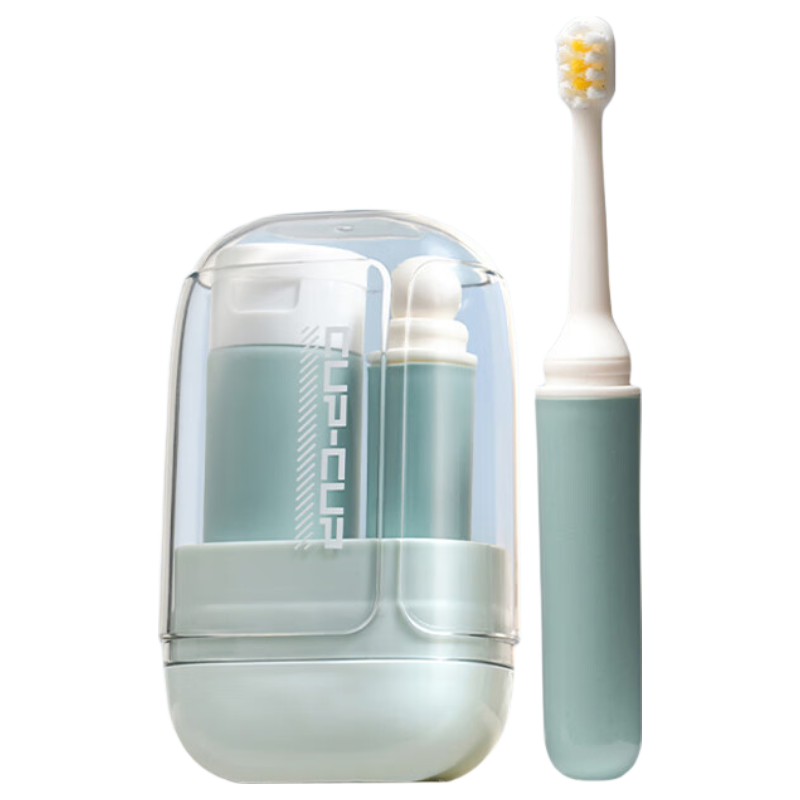 40,000 KM Travel Toiletry Set Portable Rinse Cup Refillable Bottles Foldable Toothbrush 3-Piece Travel Toiletry Kit