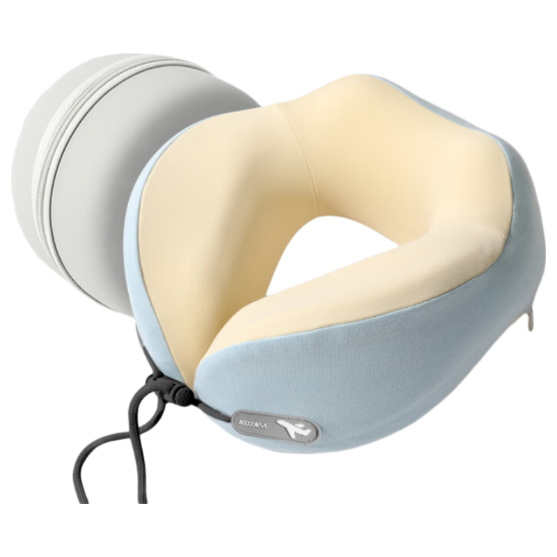 40,000 KM Memory Foam U-Shaped Neck Pillow Portable Foldable Travel Neck Pillow for High-Speed Rail, Airplane, Office, and Nap