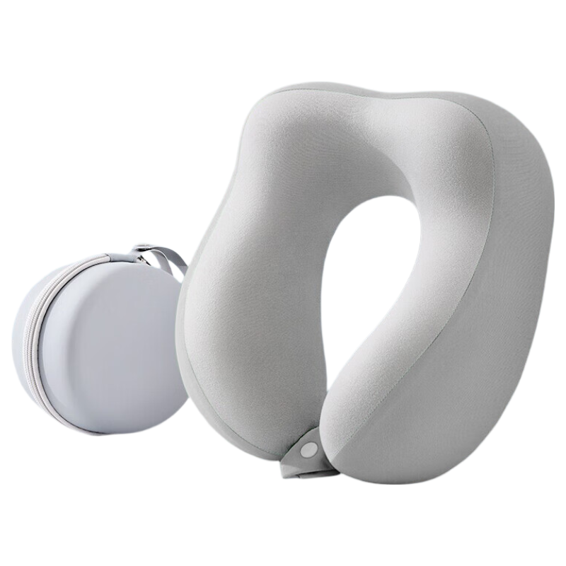 40,000 Kilometers Memory Foam U-Shaped Neck Pillow Portable Foldable Travel Neck Pillow for High-Speed Train, Airplane, Office, and Nap