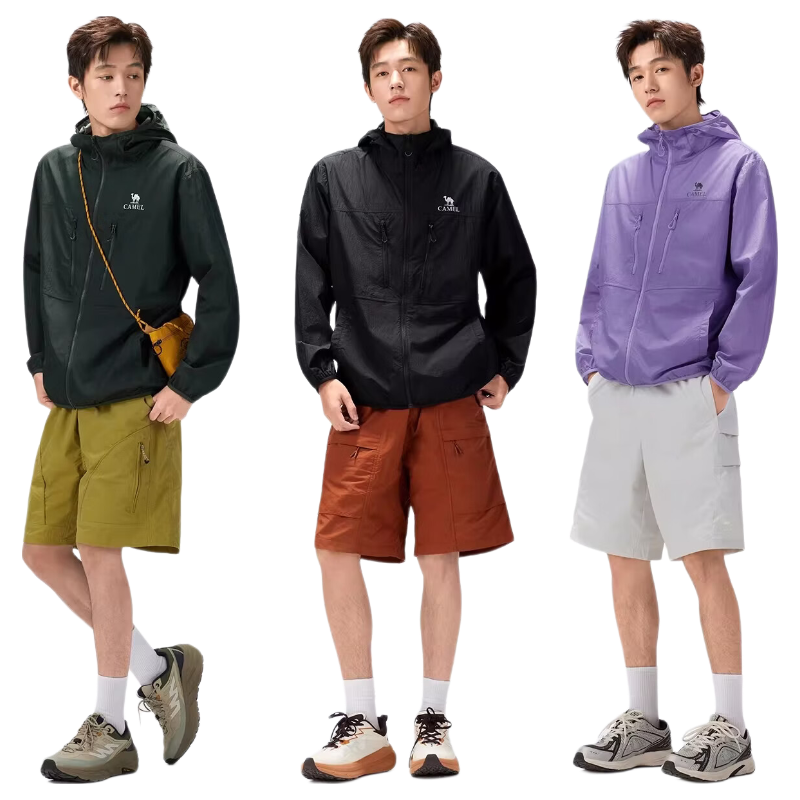 CAMEL Outdoor Sun Protection Jacket 2026 Spring Summer New Men's Breathable UV Protection Water-Repellent Sports Coat O018