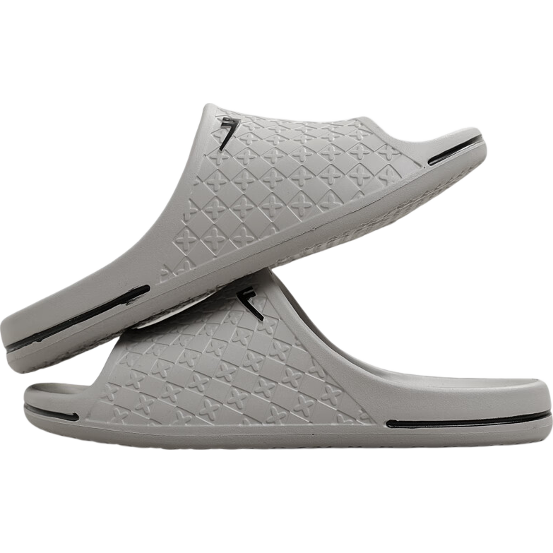 Warrior Men's Indoor and Outdoor Non-Slip Odor-Resistant Quick-Dry Silent Cool Slippers HL0661 Kiln Gray Size 42-43