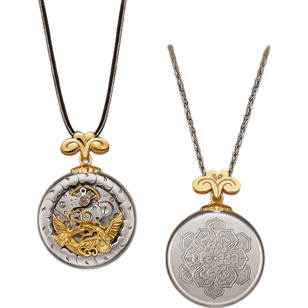 SEAGULL Yilu Shenghua Series Feihong Baoxi Pendant Chain, Gift for Boyfriend Girlfriend, 925 Silver Necklace, Silver Chain Style