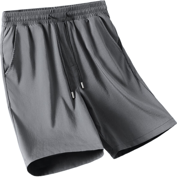 JEEP SPIRIT Men's Ice Silk Shorts Two-Pack Straight Loose Fit Five-Point Sports Casual Quick-Dry Summer Pants