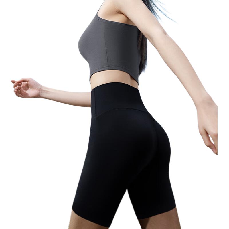 Free Style Women's 5-Inch Yoga Shorts Summer Thin High-Waist Tummy Control Butt-Lifting Tight Fitness Cycling Shorts