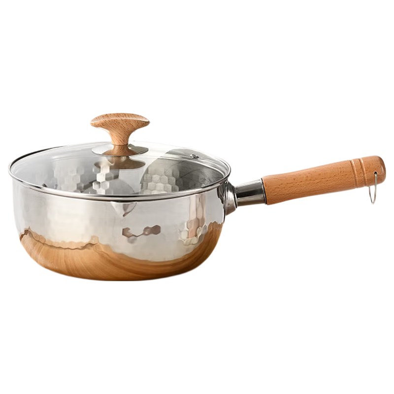 Jingyanxue Stainless Steel Food-Grade Non-Coated Small Milk Pot Non-Stick Baby Food Pot Thickened Stainless Steel Noodle and Instant Noodle Pot