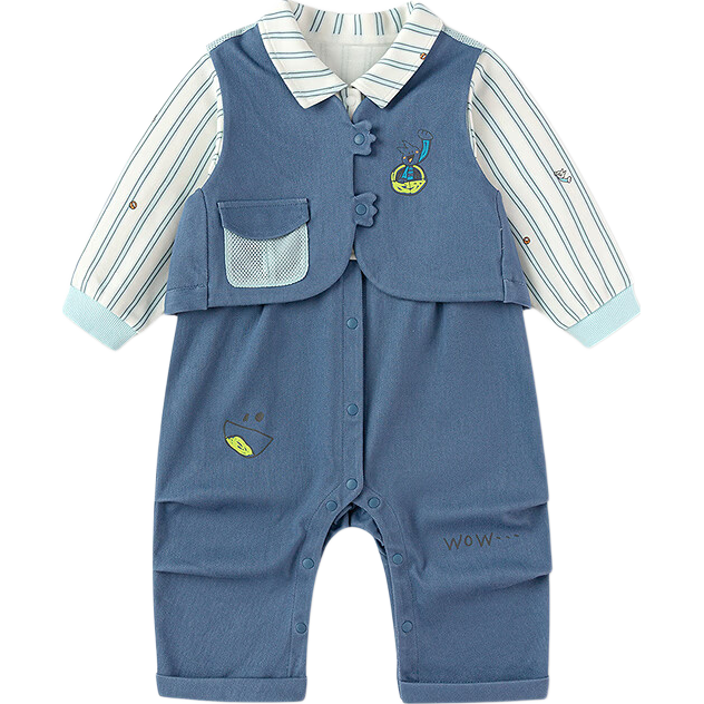 Balabala [balaOne] Kids Baby Outfit 2026 Spring Newborn Knitted Romper
