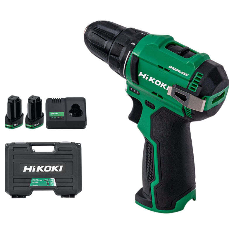 HiKOKI Original Hitachi Lithium-Ion Drill DS12DF, Brushless Electric Drill, Cordless Power Screwdriver