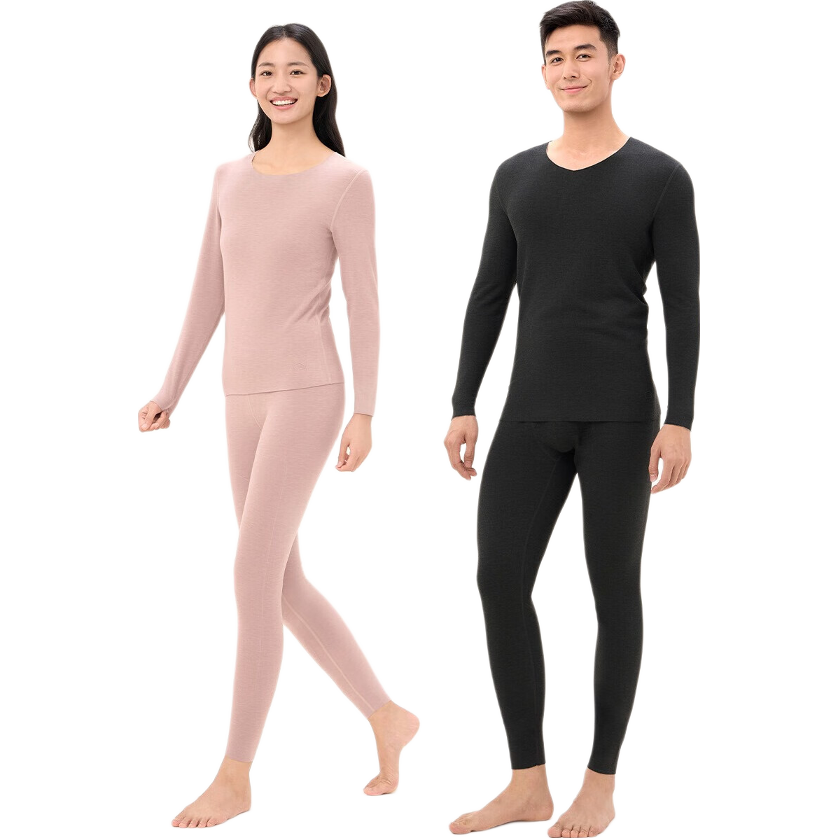 Songshan Cotton Store Thermal Underwear with Silk and Cashmere Patches Autumn Winter Fleece Lined Base Layer Top and Bottom Anti-Static Breathable Women's Thermal Pants
