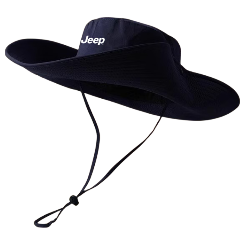JEEP Men's Summer Fisherman Hat Large Brim UV Protection Mountaineering Sunshade Fishing Sun Hat for Women