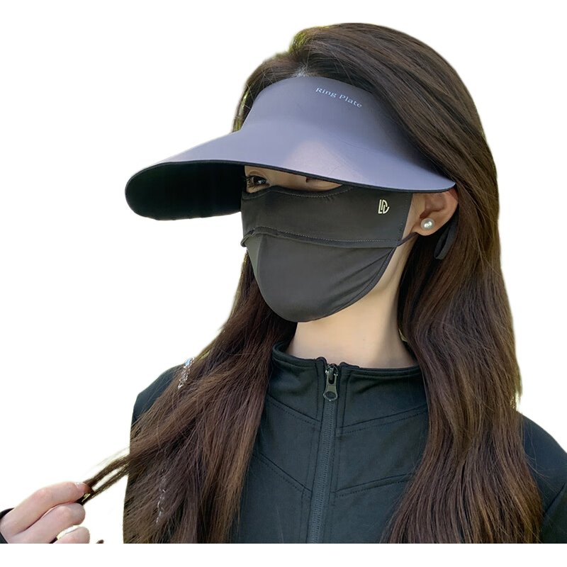 Yalu Women's Sun Protection Hat Open Top Foldable Sun Hat Egg Roll Wide Brim Hat for Cycling and Electric Bike Summer