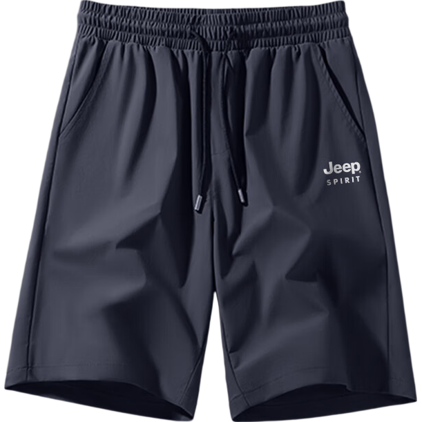 JEEP SPIRIT Men's Summer Ice Silk Shorts Casual Loose Fit Straight Sports Quick-Dry Five-Point Pants