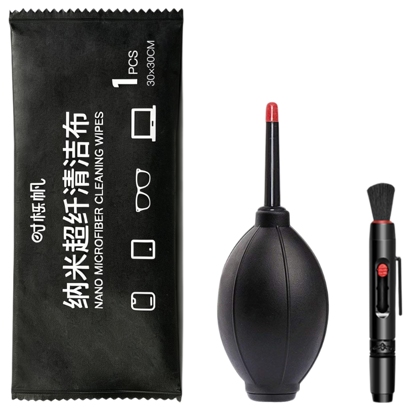 Shilifan Camera Cleaning Kit: Lens Cleaning, Powerful Air Blower, Eyeglass Cloth, Lens Cloth, Lens Pen, 3-In for Phone And Computer Screen Cleaning And Wiping