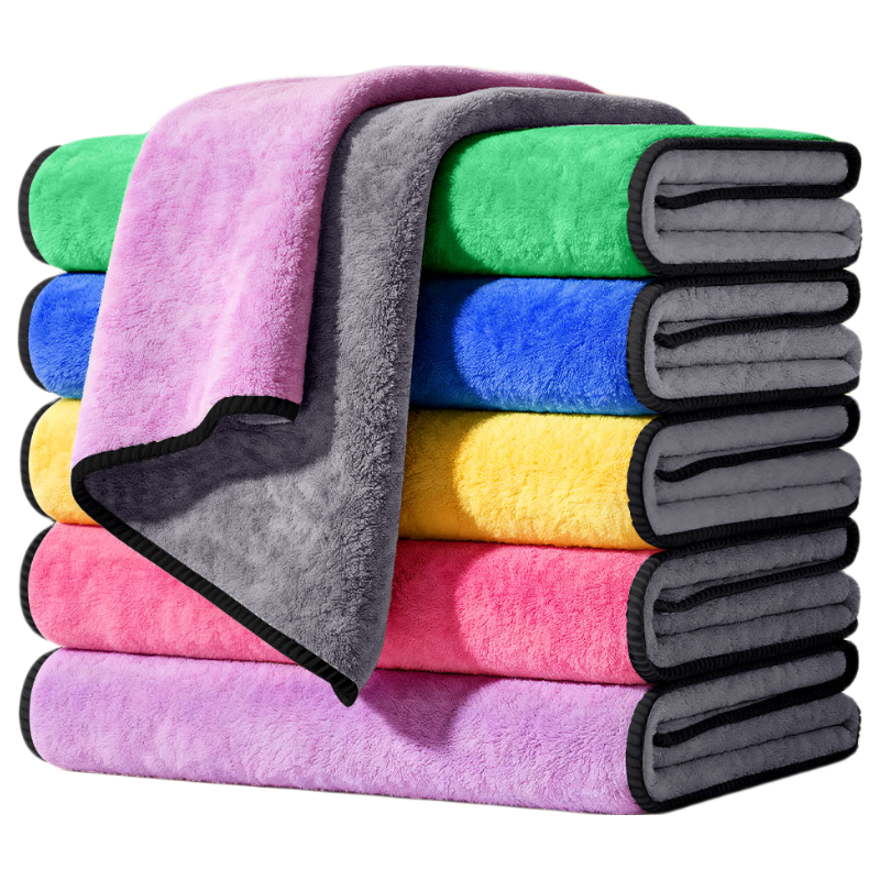 BIAZE Cleaning Cloths 30x50cm 5-Pack Thickened Double-Sided Absorbent Kitchen Dishwashing Scrub Cloths