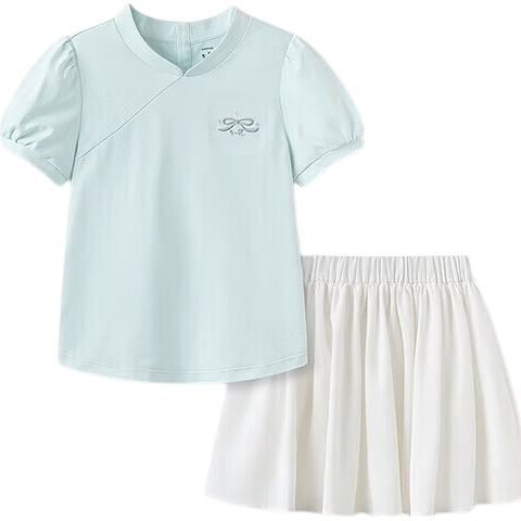 Balabala Kids Short Sleeve Set Girls 2025 Summer Quick-Dry Cooling【Baigongling IP】208225119015