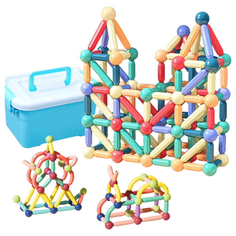 LIVING STONES Magnetic Rods Children's Toy for Boys Ages 3-6 Magnetic Building Blocks Educational Magnetic Tiles for Ages 1-3 Children's Day Gift