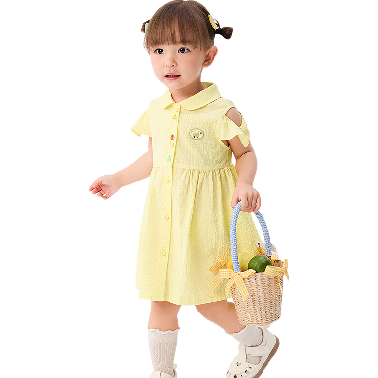 Balabala Girls Dress Baby Princess Dress 2025 Summer Sweet and Fresh [Mall Same Style] 200225111009