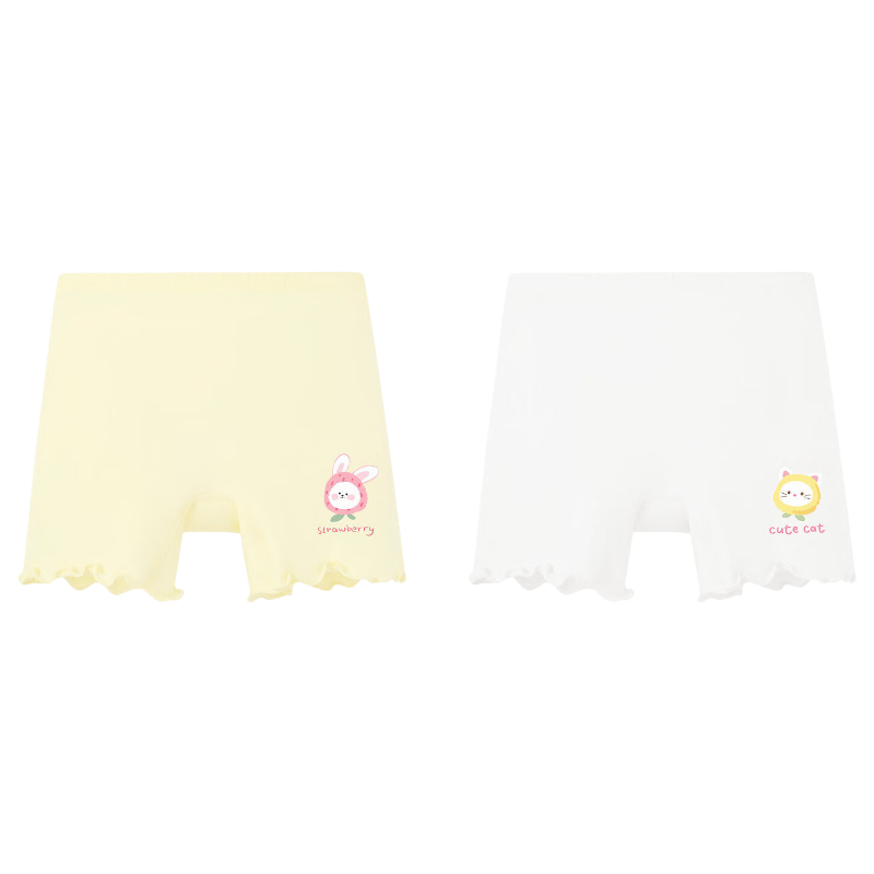 Nido Bear Girls' Safety Underwear Anti-Exposure Baby Boxer Briefs Children's Four-Point Shorts