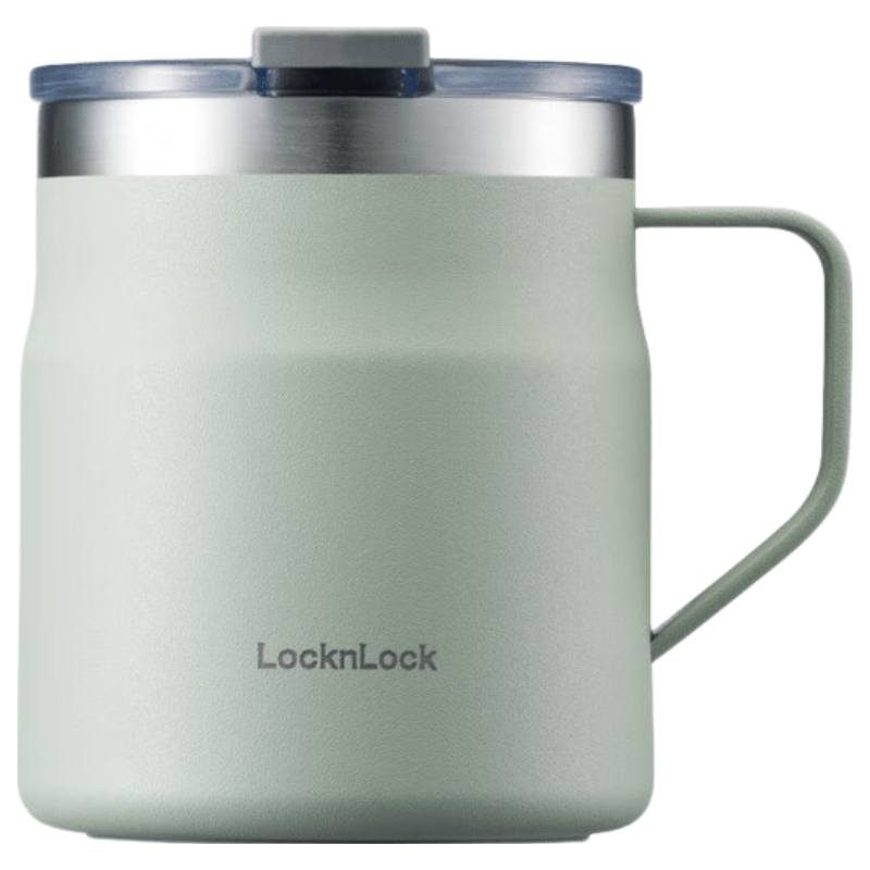 LOCK&LOCK Coffee Cup Insulated Hot And Cold Desktop Mug for Men And Women Couples Water Bottle 390ML Mint Green LHC4218MIT