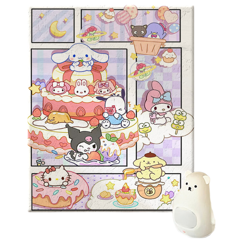 Long Time No See DIY Digital Paint-by-Numbers Children's Painting Gift Handmade Coloring Acrylic Sanrio Cartoon Anime Decorative Painting